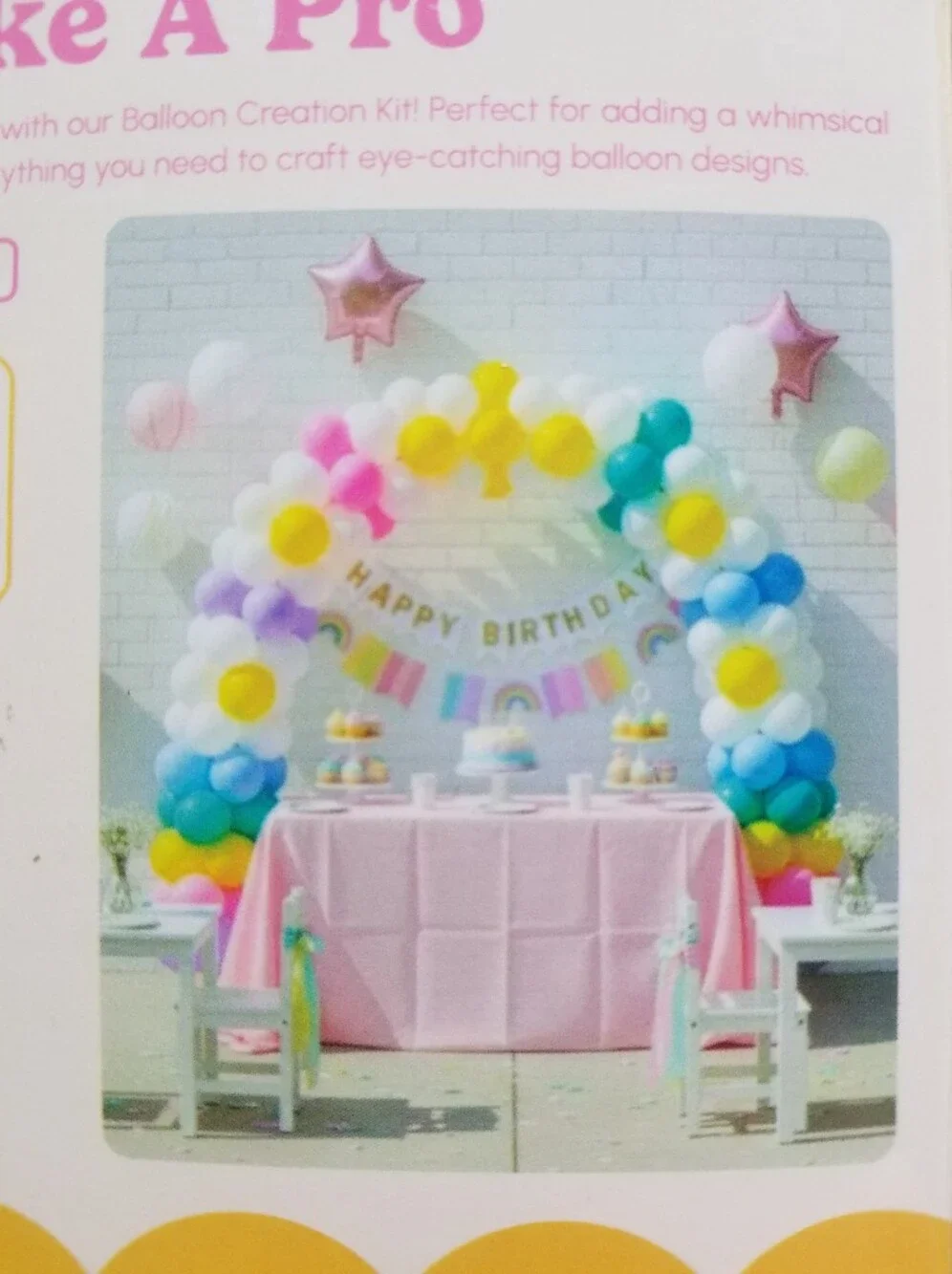 NWT House of Party Sunny Pastels Balloon Arch Kit 18 Ft DIY UNUSED IN BOX